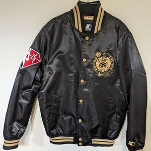 STARTER Black Label Gold Boston Celtics NBA Bomber Jacket Limited Edition
